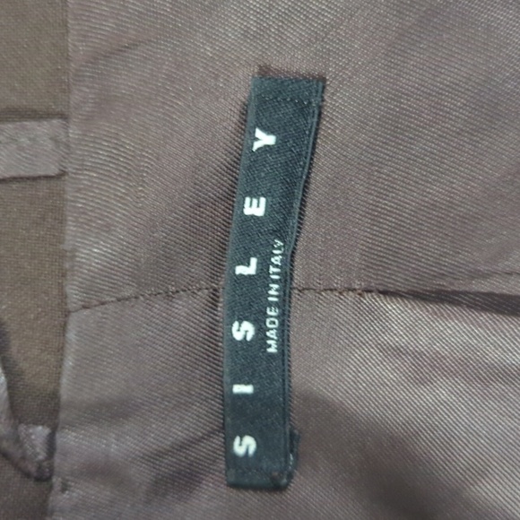 Sisley Italy Brown Blazer Women’s 42 Tailored 3 Button Classic Work Jacket - Picture 7 of 9